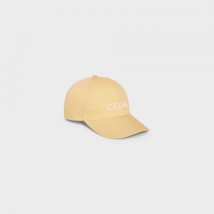 Celine BASEBALL IN COTTON Cap Yellow | CL-592365