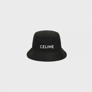 Celine BUCKET IN GABARDINE COTTON Hat ULTRA BLACK | CL-591705