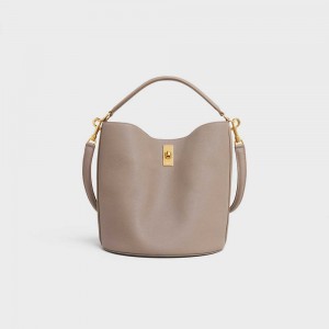 Celine Bucket Bag in Supple Grained Calfskin 16 Pebble | CL-593257