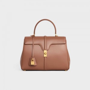 Celine Classique Bag in satinated calfskin 16 Bronze | CL-593281