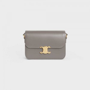 Celine Classique Bag in shiny calfskin Triomphe Pebble | CL-593186