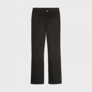 Celine DYLAN FLARED JEANS IN PURE BLACK WASH DENIM Pants VINTAGE PURE BLACK | CL-592044