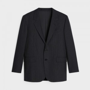 Celine Jude in striped wool Jackets NOIR/CRAIE | CL-592660