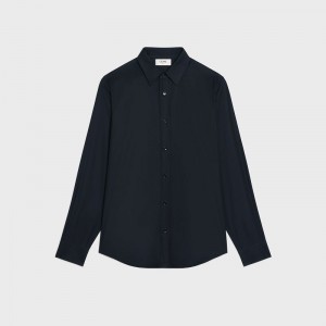 Celine LOOSE IN COTTON POPLIN Shirts Black | CL-592166