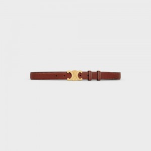 Celine Medium Triomphe in Natural Calfskin Belts Teck | CL-592453