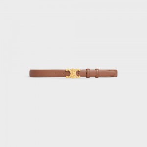 Celine Medium Triomphe in Taurillon Leather Belts Bronze | CL-592454