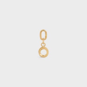 Celine O CHARM in Brass Leather Goods Accessories Gold | CL-592934