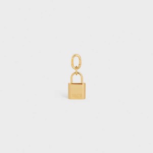 Celine PADLOCK CHARM in Brass Leather Goods Accessories Gold | CL-592921