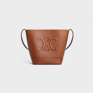 Celine SMALL BUCKET in Smooth Calfskin Cuir Triomphe Tan | CL-593146