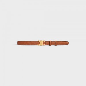 Celine Small Triomphe in Natural Calfskin Belts Tan | CL-592466