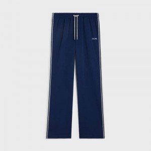 Celine Tracksuit in double face jersey Pants NAVY/OFF WHITE | CL-592037