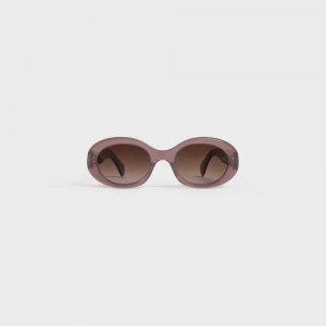 Celine Triomphe 01 in Acetate Sunglasses Milky Hazelnut | CL-592382