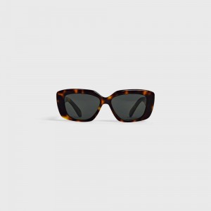 Celine Triomphe 04 in Acetate Sunglasses Dark Havana | CL-592392