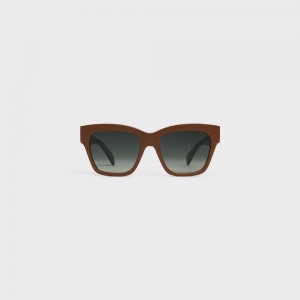 Celine Triomphe 09 in Acetate Sunglasses Chocolate | CL-592390