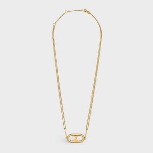 Celine Triomphe in Gold Brass Necklaces Gold | CL-592258