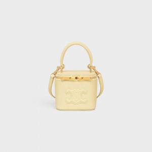 Celine VANITY CASE CUIR TRIOMPHE IN SMOOTH CALFKSIN Mini Bags Sunlight | CL-593040