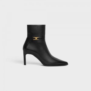 Celine VERNEUIL WITH TRIOMPHE in Calfskin Boots Black | CL-592493