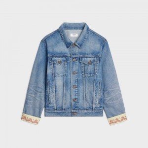 Celine V-shaped trucker in pismo wash denim Jackets PISMO WASH | CL-592688