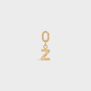 Celine Z CHARM in Brass Leather Goods Accessories Gold | CL-592945