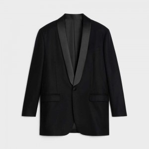 Celine garçon tux in cashmere flannel Jackets Black | CL-592668