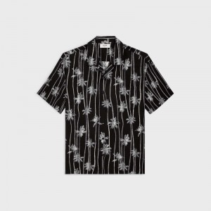 Celine hawaiian in printed viscose Shirts NOIR/CRAIE | CL-592142