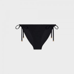 Celine triomphe bottom in matte jersey Swimwear Black | CL-592764