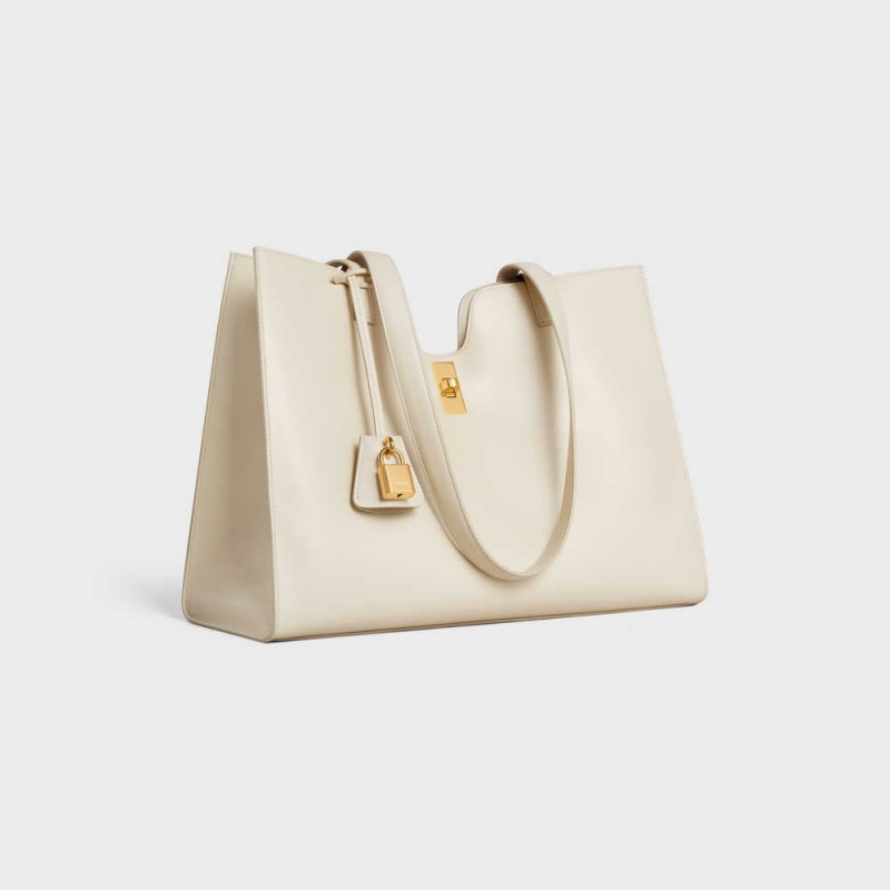 Celine 16 in SMOOTH CALFSKIN Cabas Limestone | CL-593081