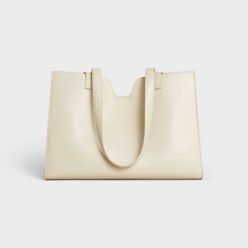 Celine 16 in SMOOTH CALFSKIN Cabas Limestone | CL-593081