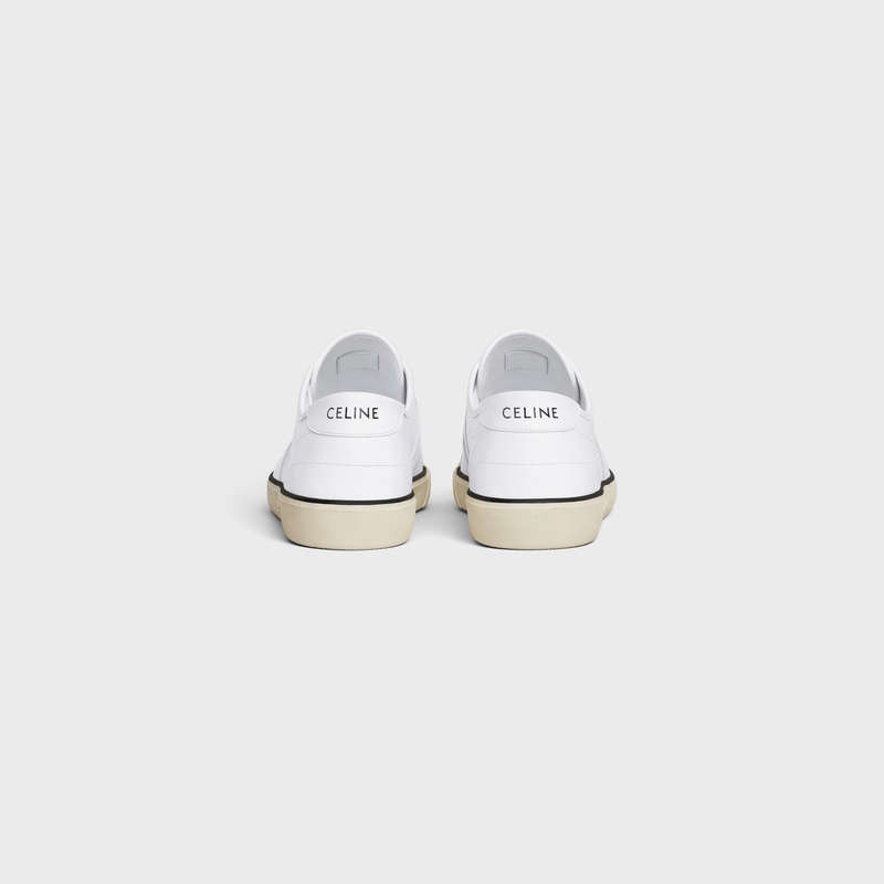 Celine AS-01 LOW LACE-UP ALAN in CALFSKIN Sneakers Optic White | CL-591896