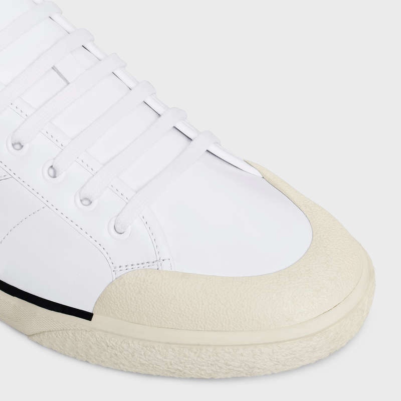 Celine AS-01 LOW LACE-UP ALAN in CALFSKIN Sneakers Optic White | CL-591896