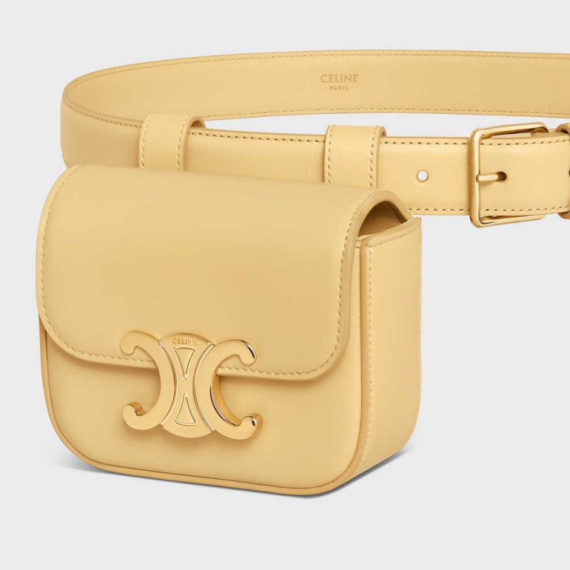 Celine BAG TRIOMPHE in SHINY CALFSKIN Belts POLLEN | CL-592475