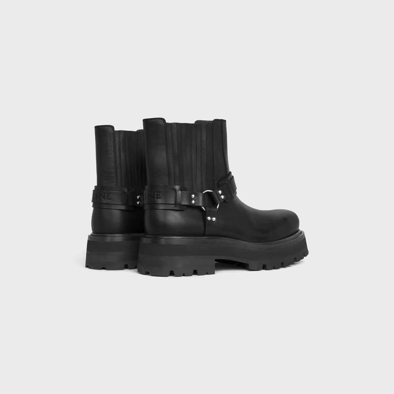 Celine BIKER CHELSEA in CALFSKIN Boots Black | CL-591879