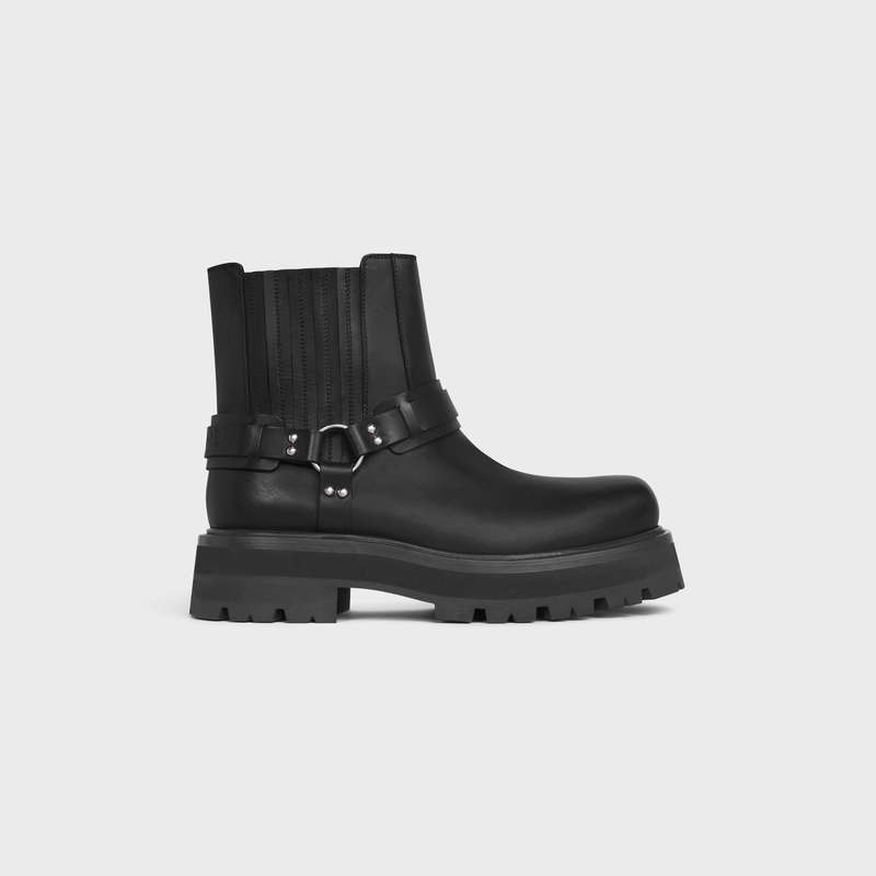 Celine BIKER CHELSEA in CALFSKIN Boots Black | CL-591879