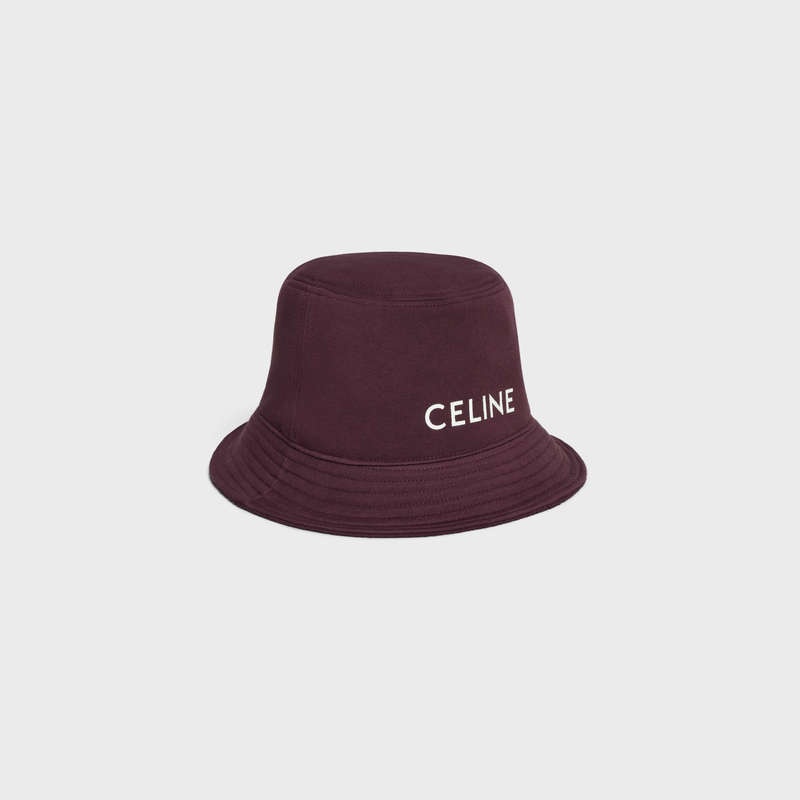 Celine BUCKET IN COTTON FLEECE Hat dark prune | CL-591707