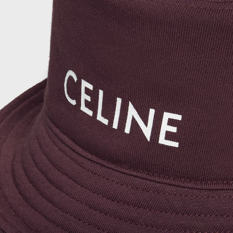 Celine BUCKET IN COTTON FLEECE Hat dark prune | CL-591707