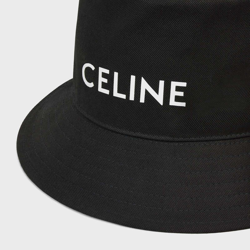 Celine BUCKET IN GABARDINE COTTON Hat ULTRA BLACK | CL-591705