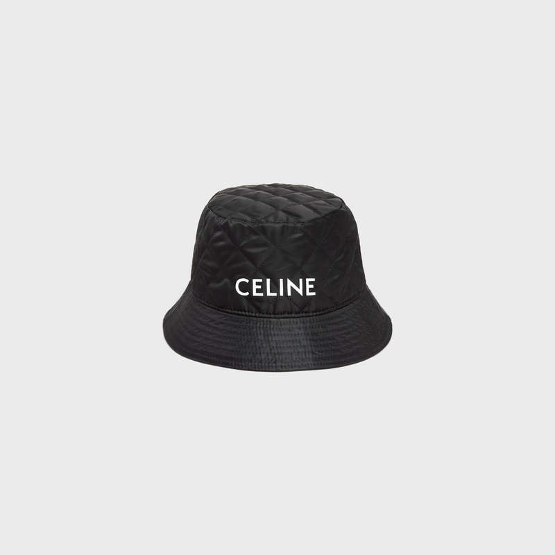 Celine BUCKET IN NYLON TWILL Hat Black | CL-591706