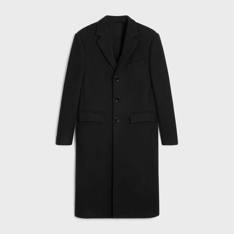 Celine Boxy in felt Coats Black | CL-591978