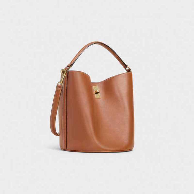 Celine Bucket Bag in Smooth Calfskin 16 Tan | CL-593256