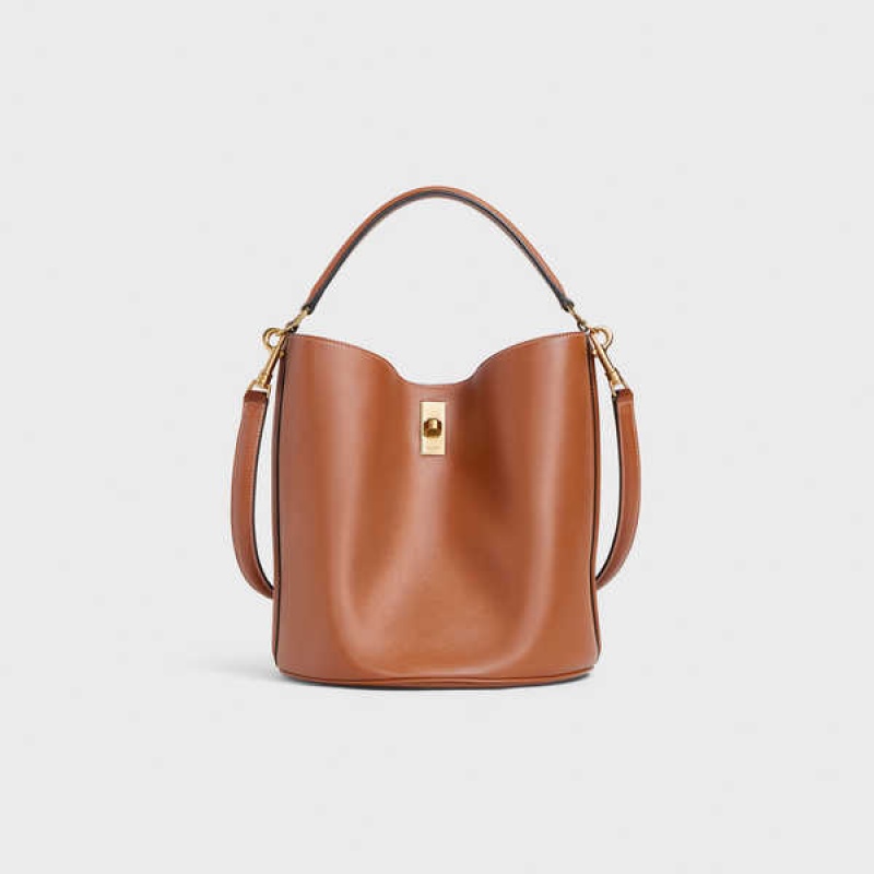 Celine Bucket Bag in Smooth Calfskin 16 Tan | CL-593256