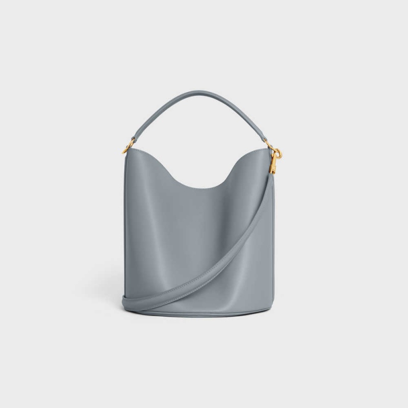 Celine Bucket Bag in Smooth Calfskin 16 Blue Grey | CL-593255