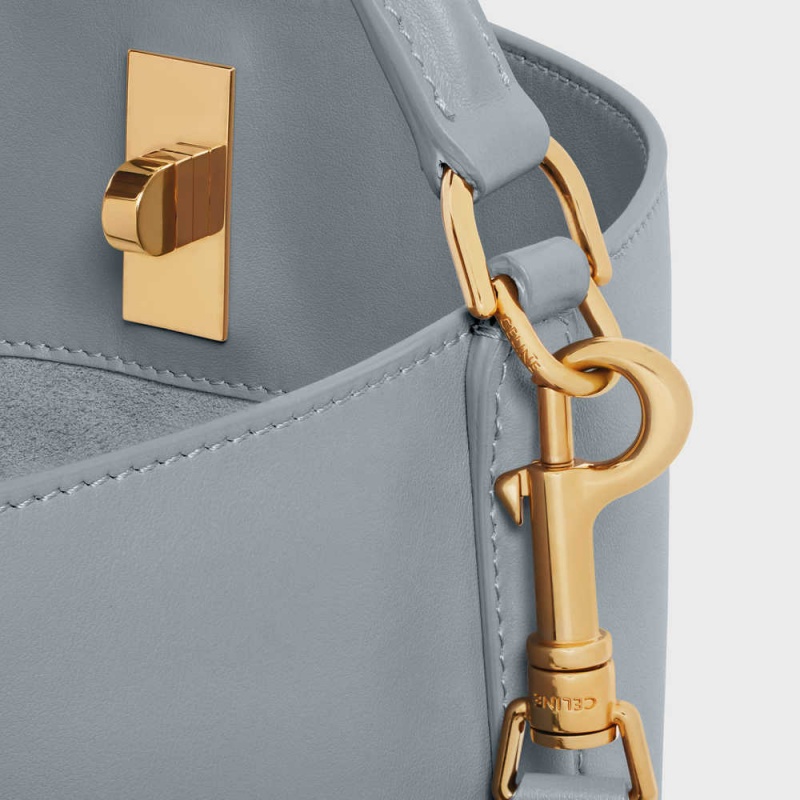 Celine Bucket Bag in Smooth Calfskin 16 Blue Grey | CL-593255