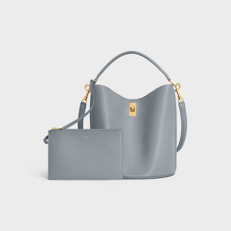 Celine Bucket Bag in Smooth Calfskin 16 Blue Grey | CL-593255