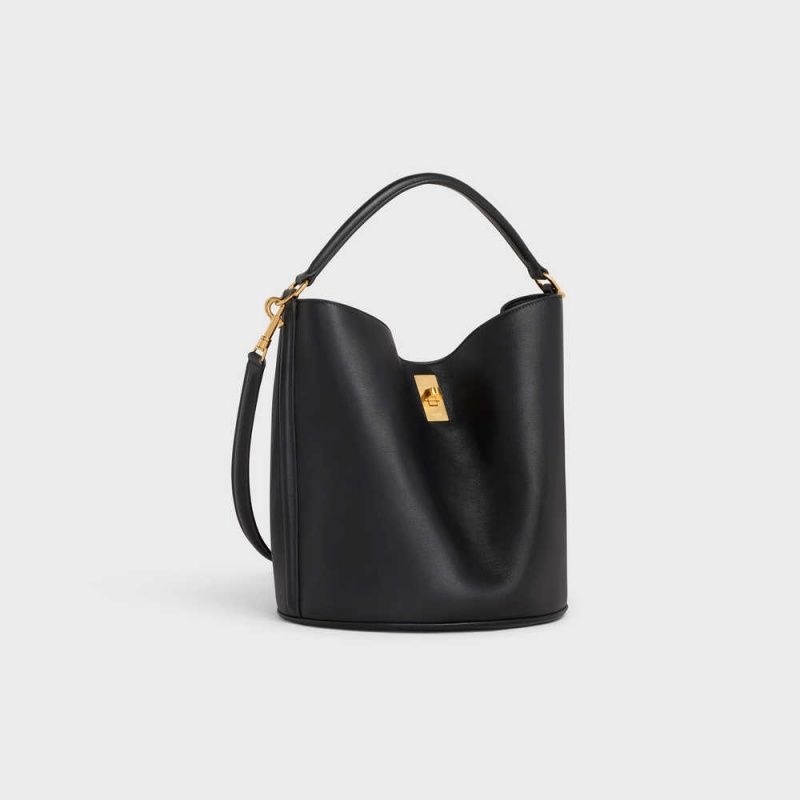 Celine Bucket Bag in Smooth Calfskin 16 Black | CL-593254