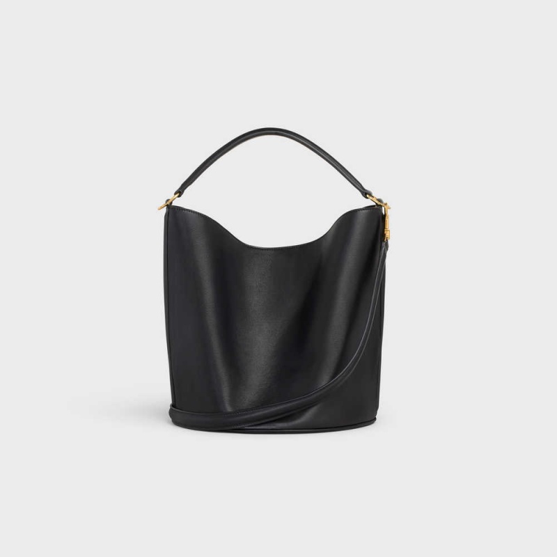 Celine Bucket Bag in Smooth Calfskin 16 Black | CL-593254