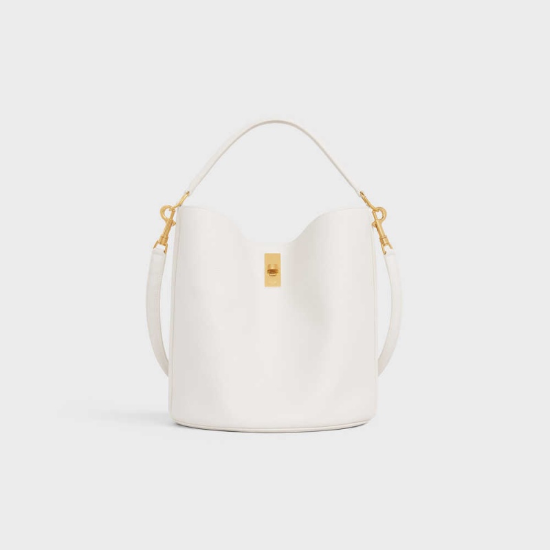 Celine Bucket Bag in Supple Grained Calfskin 16 RICE | CL-593258