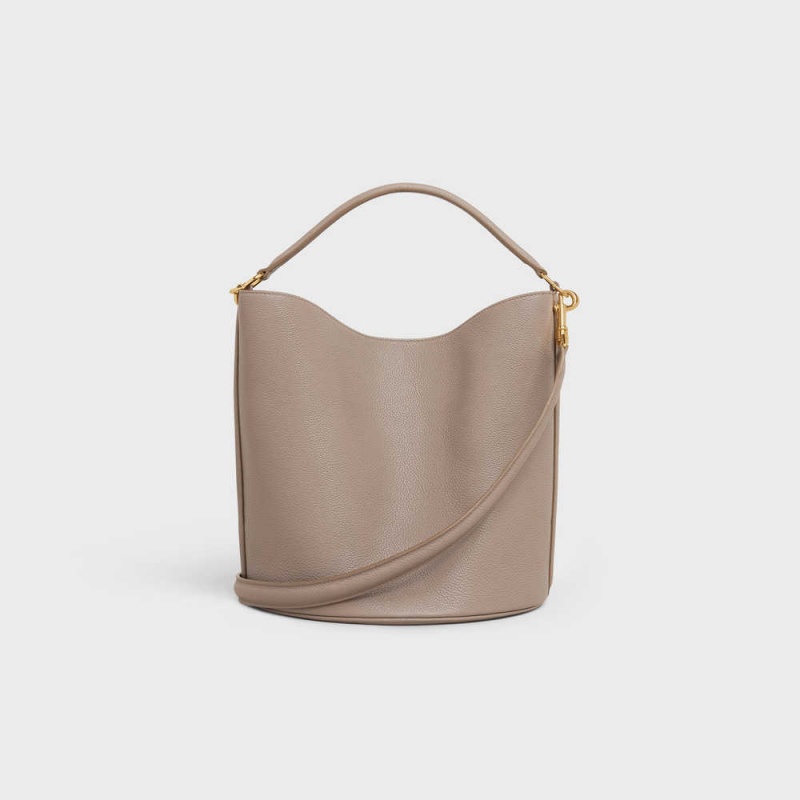 Celine Bucket Bag in Supple Grained Calfskin 16 Pebble | CL-593257