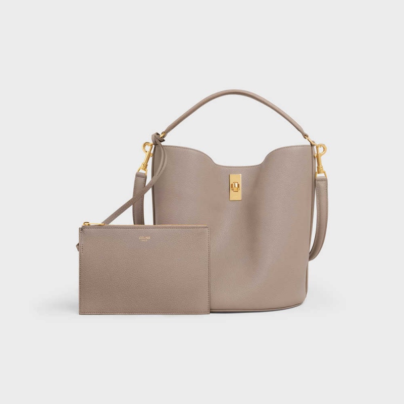 Celine Bucket Bag in Supple Grained Calfskin 16 Pebble | CL-593257