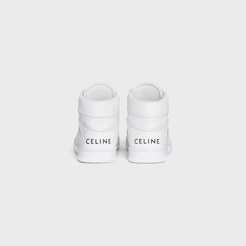 Celine C01 Z TRAINER HIGH in CALFSKIN Sneakers Optic White | CL-591911