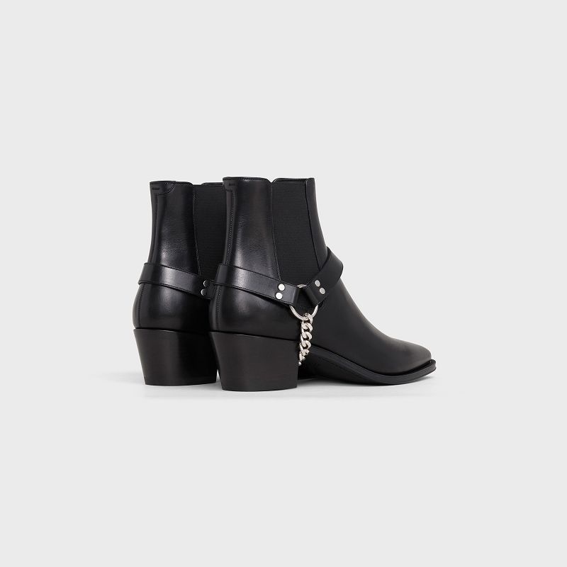 Celine CAMARGUE Biker chelsea in Calfskin Boots Black | CL-591866